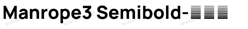 Manrope3 Semibold字体转换